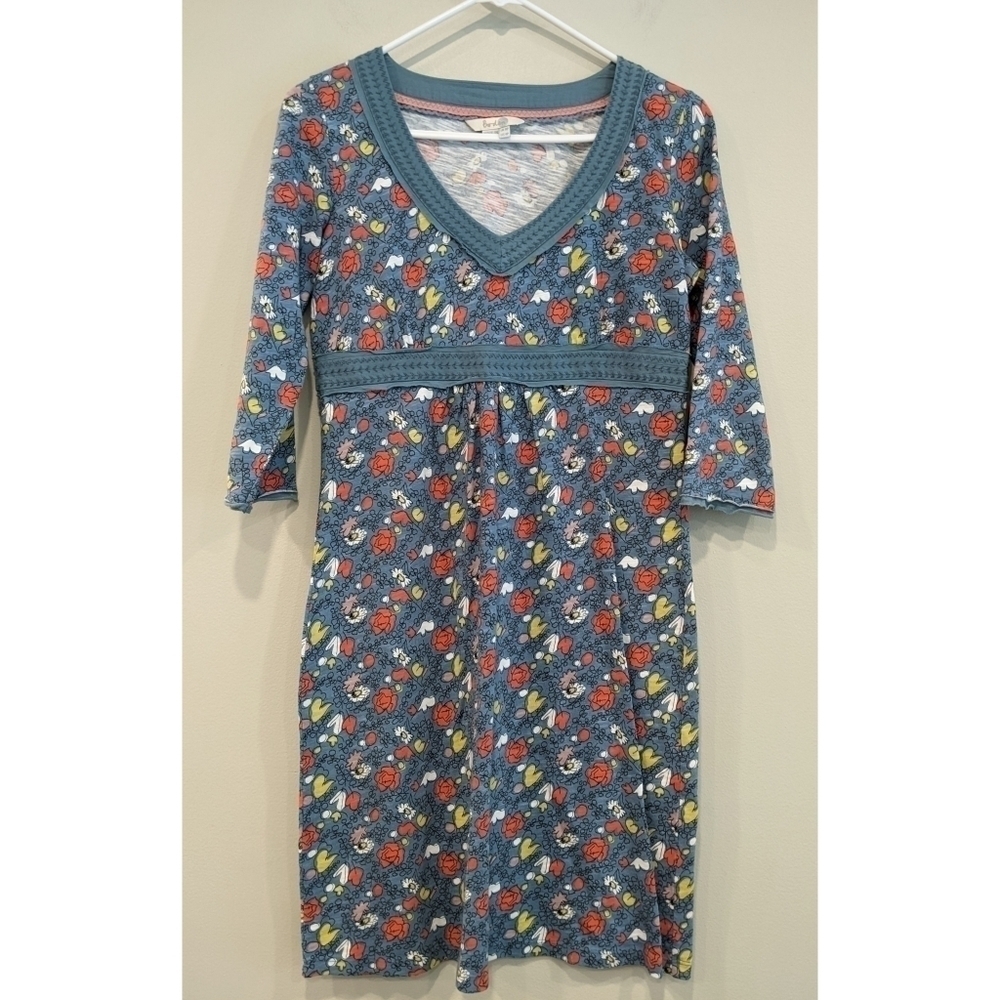 Boden Floral Cotton Empire Waist Dress Size 4P